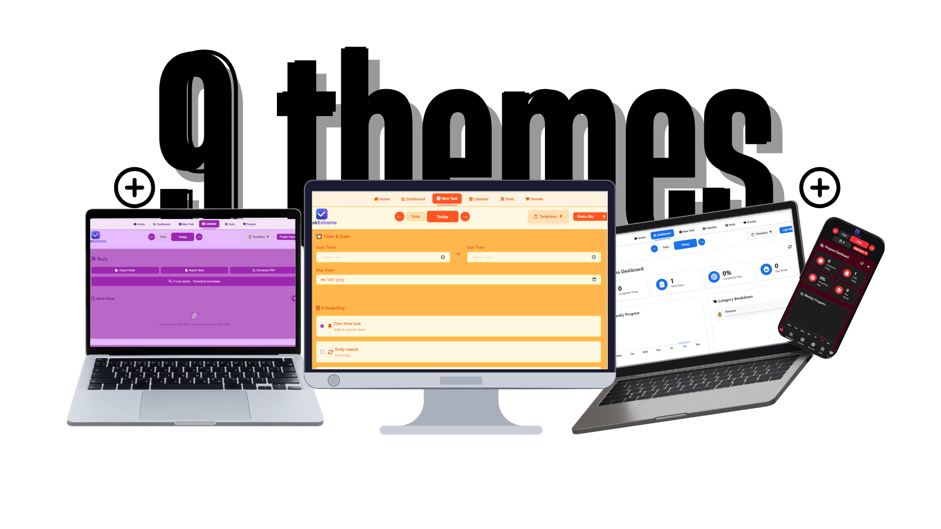 TaskExtreme Themes on Desktop
